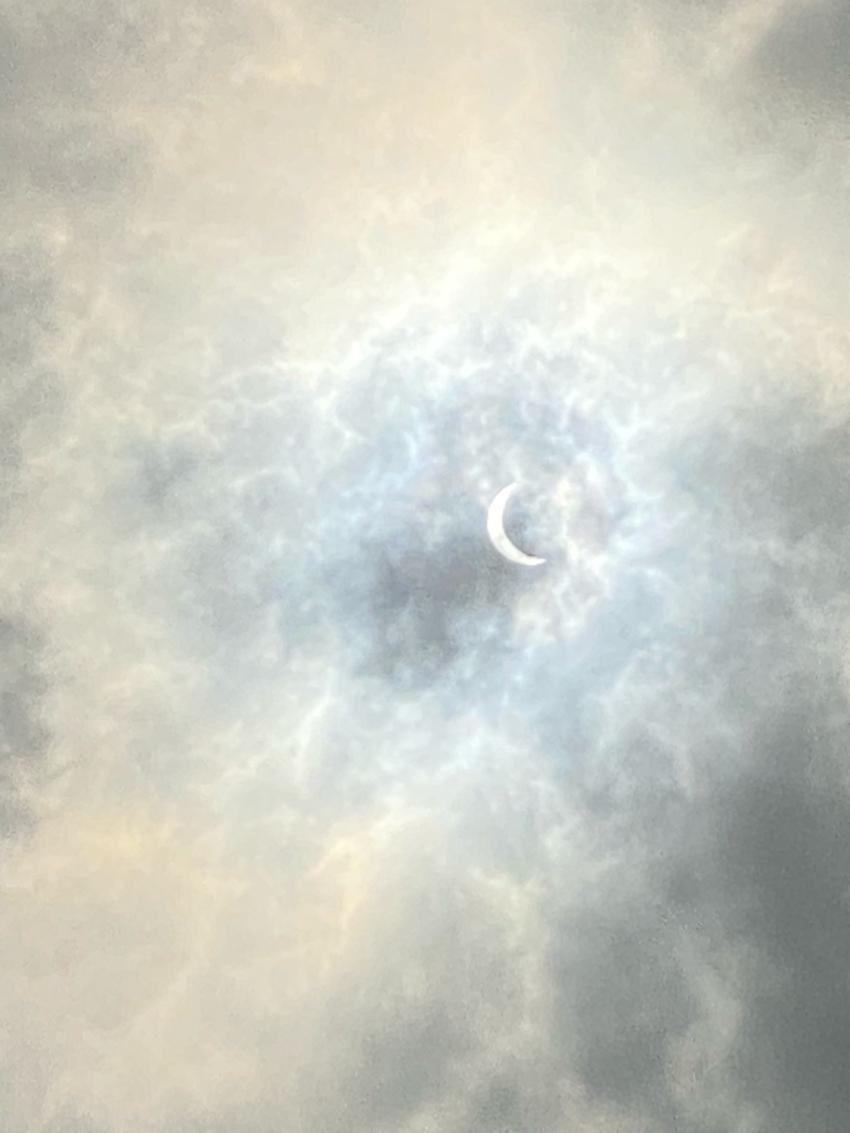 Image of the solar eclipse taken in Houston, Texas by David Prescott.