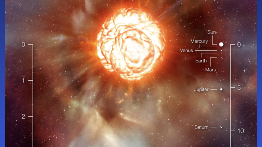 Artists impression of an exploding star 