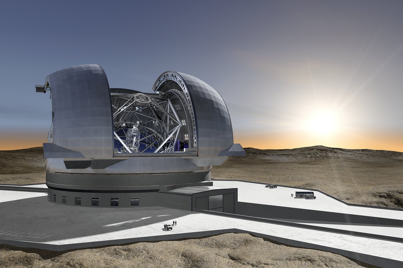 Artist's impression of the European Extremely Large Telescope. Credit: ESO/H.Zodet