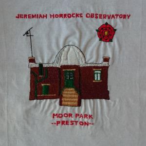Embroidered version of Jeremiah Horrocks Observatory in Moor Park, Preston, Lancashire