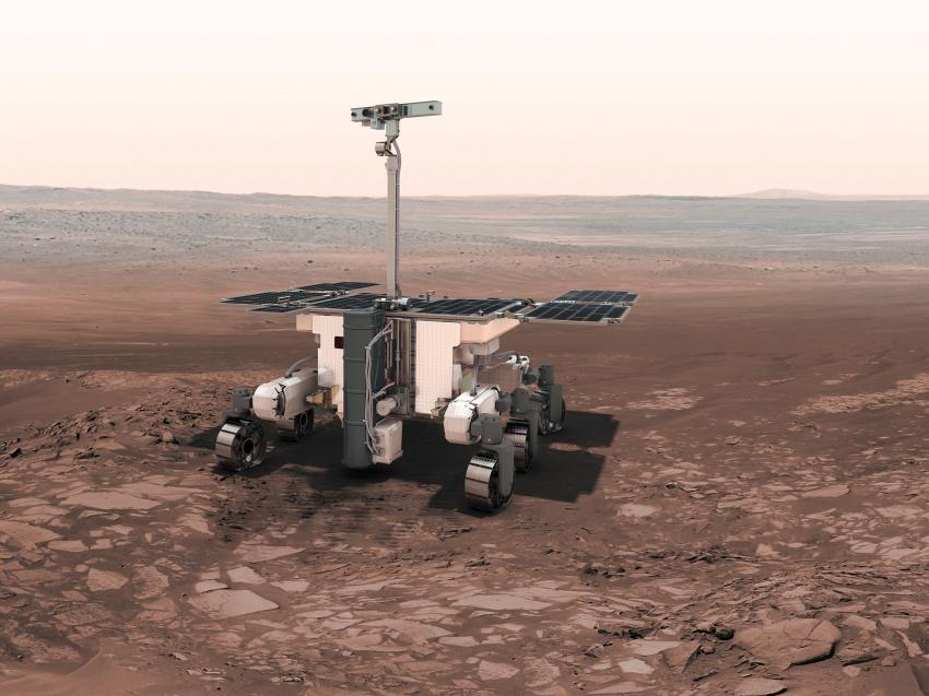 Illustration of ExoMars on the surface of Mars