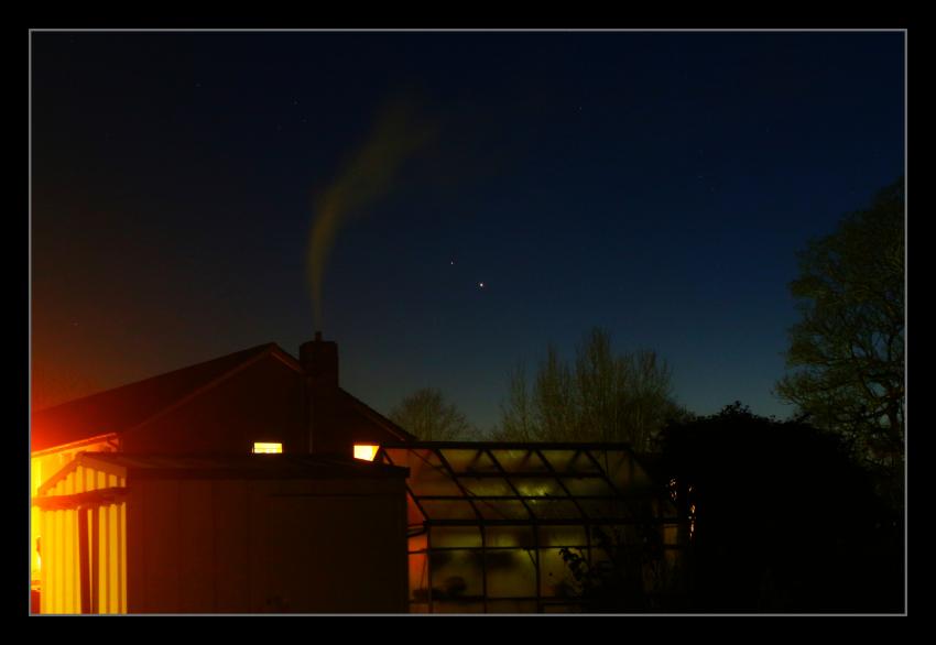 Image of Jupiter and Saturn from Cumbria on 12 December 2020