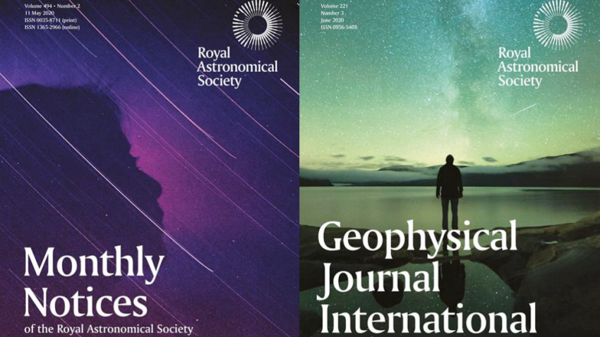 Cover pages of Monthly Notices of the RAS and Geophysical Journal International