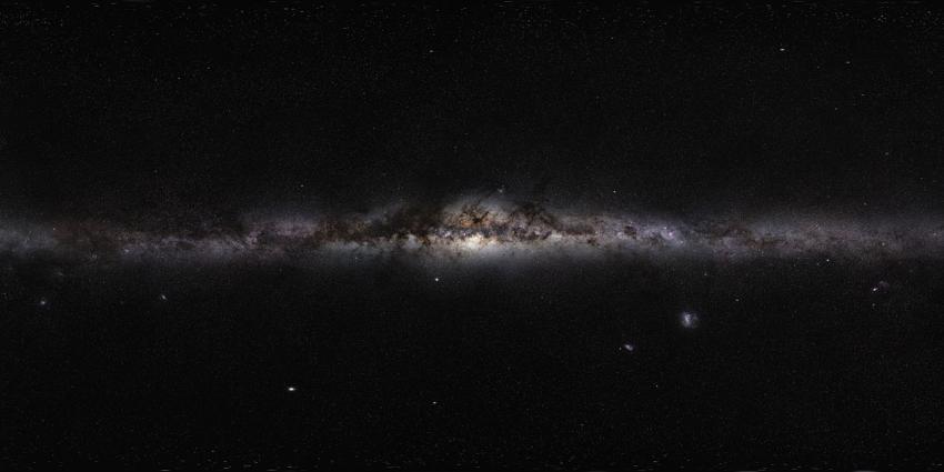 An edge-on perspective of the Milky Way as seen from Earth. Credit: ESO/S. Brunier