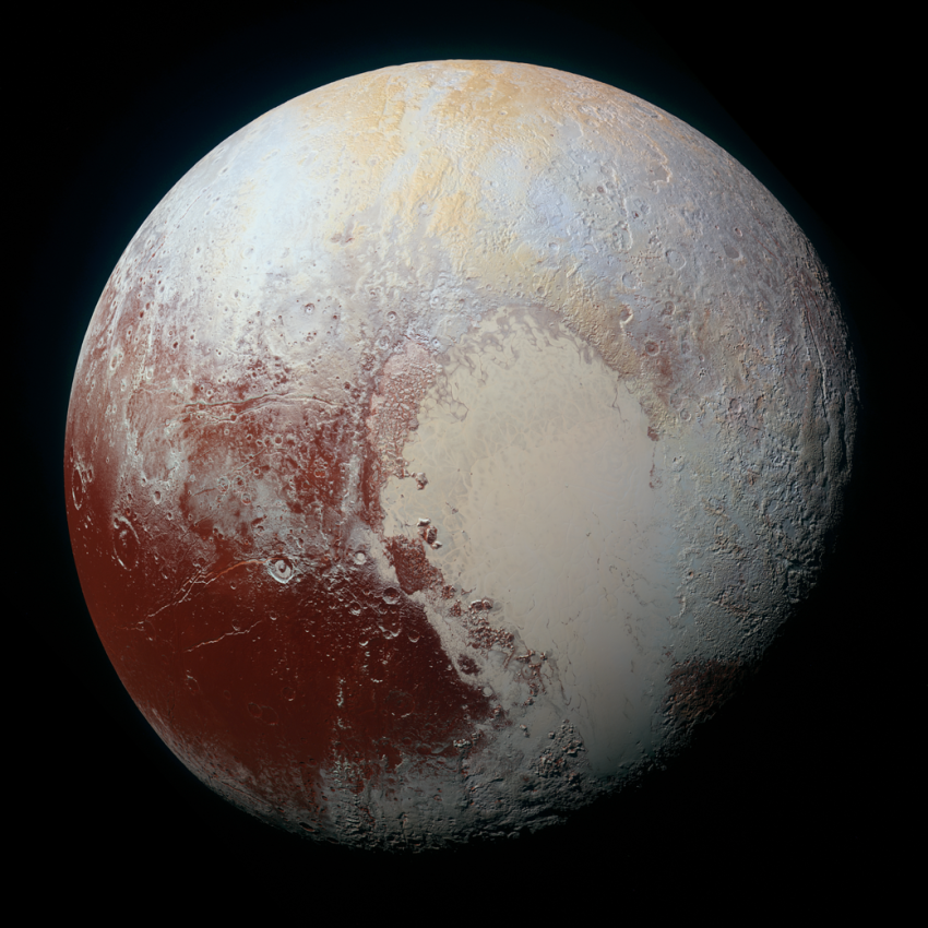 Pluto as seen from the New Horizons Mission.