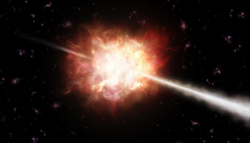 Artist's impression of gamma-ray burst