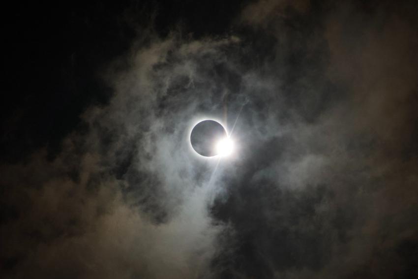 This image was taken from Dallas, Texas by Mark Tomasso around totality.