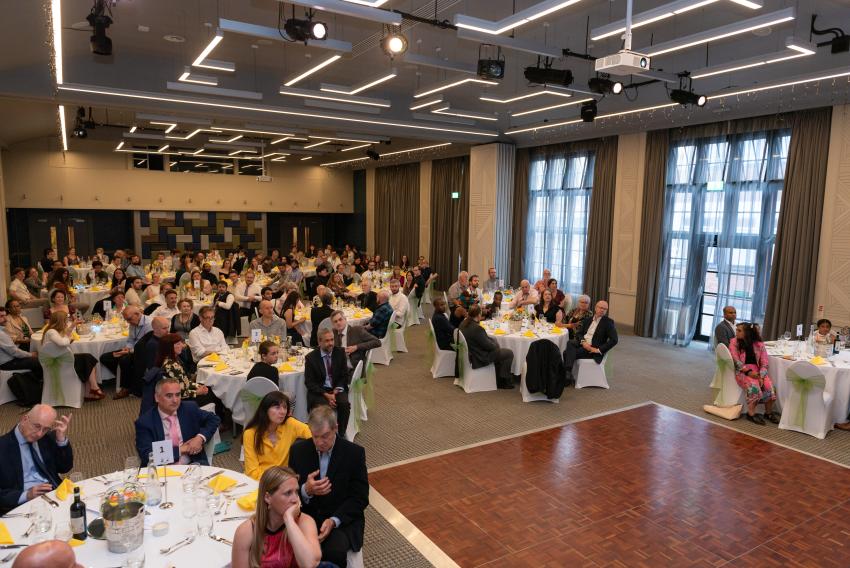 The audience at the 2024 RAS awards dinner at the University of Hull.