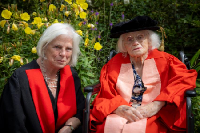 Dr Rosemary Fowler with her daughter Mary Fowler.