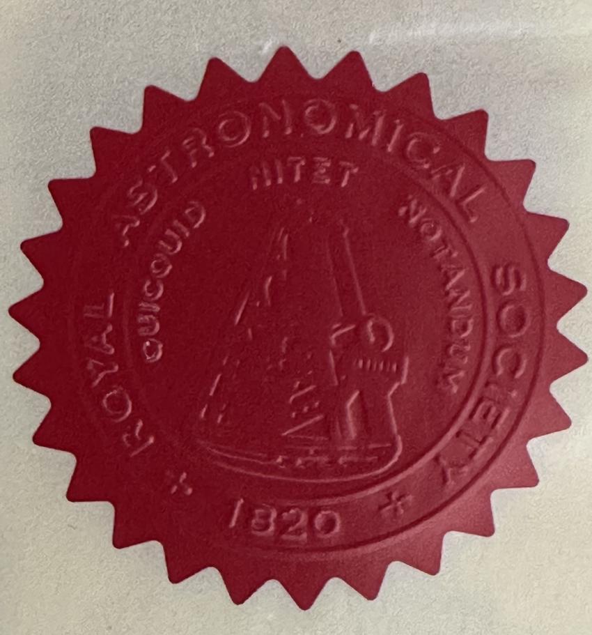 The Royal Astronomical Society's seal.