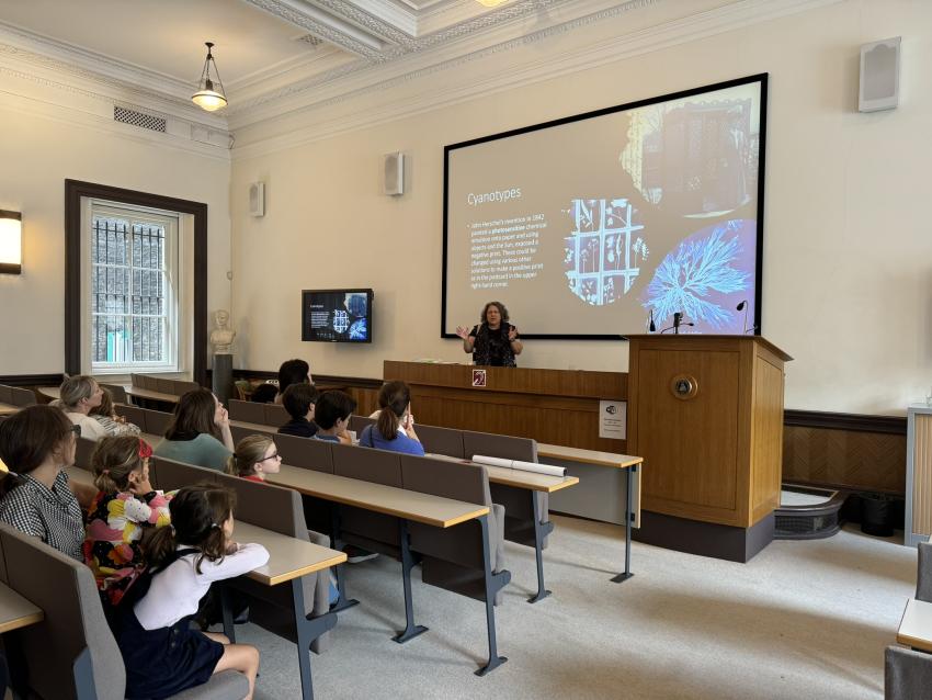 Children learn about comets, stars and constellations with RAS education and outreach officer Lucinda Offer.