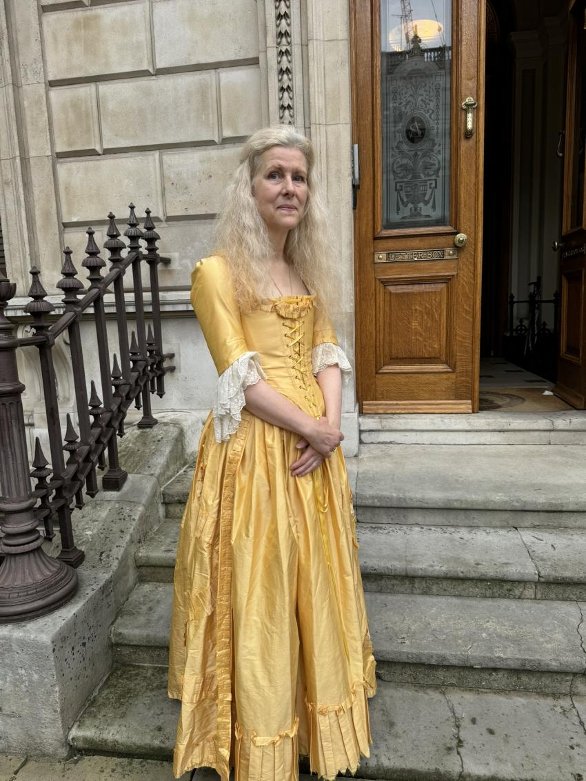 An actress playing Caroline Herschel.