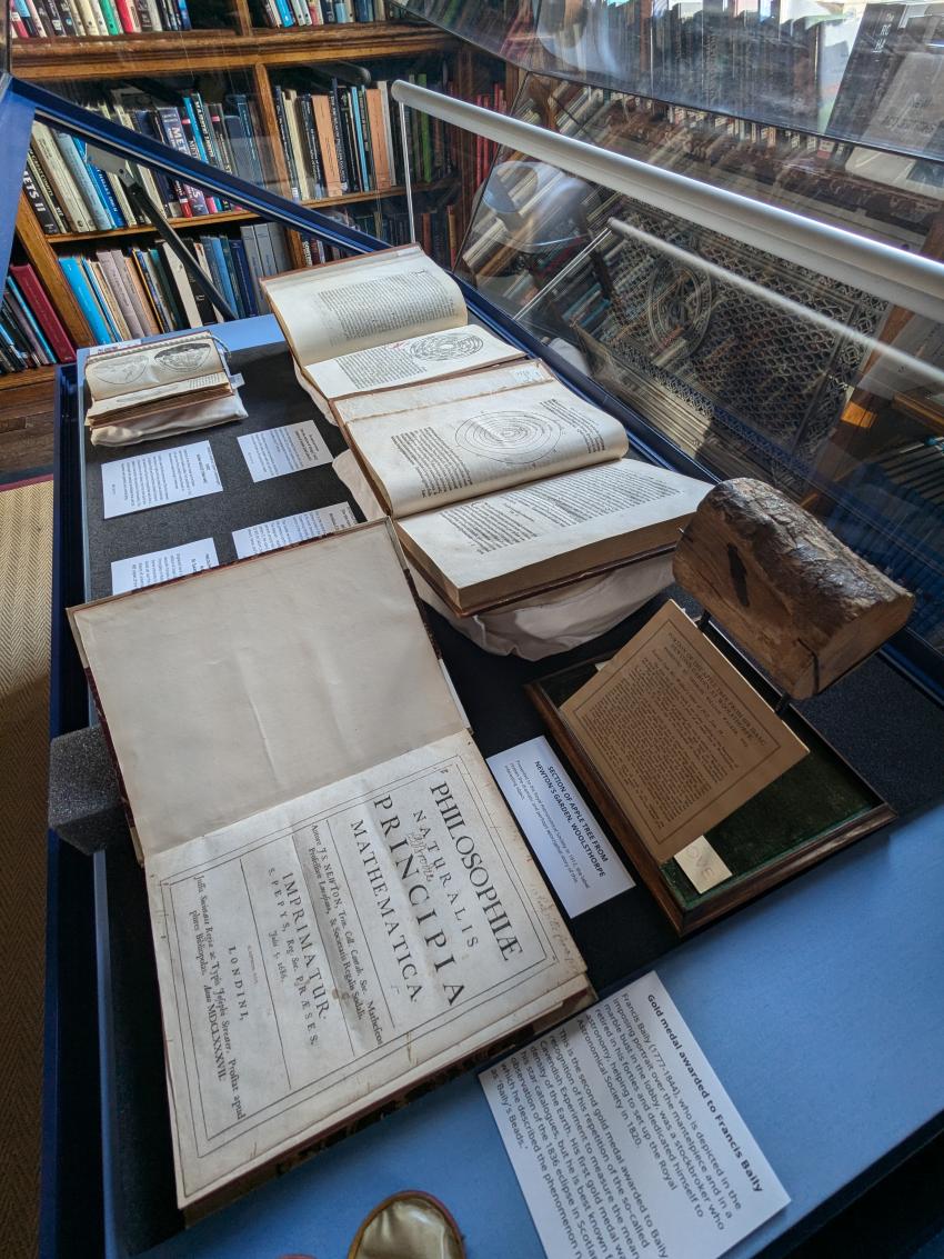 There were some gems on display, including a first edition of Isaac Newton's Principia and a piece of an apple tree which fell down during a1912 storm at Woolsthorpe, his former home.