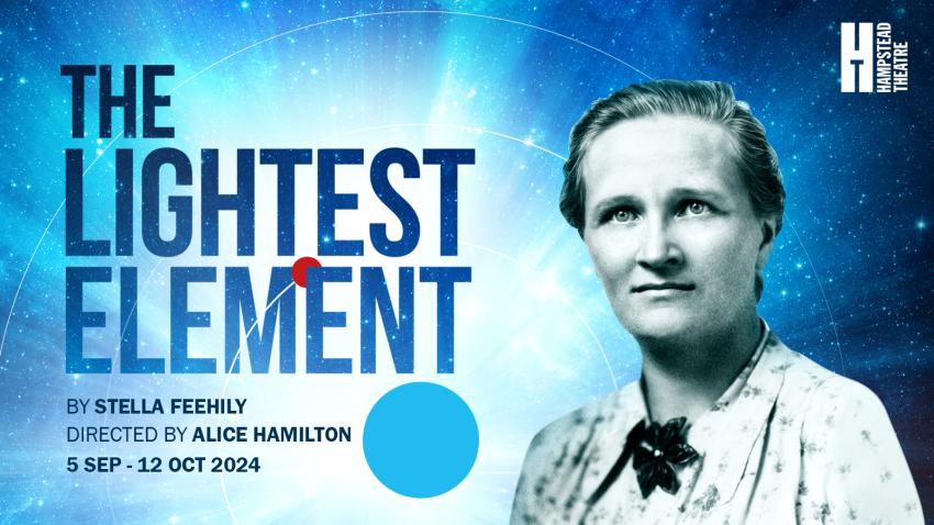 Artwork for the play The Lightest Element, about astronomer Cecilia Payne-Gaposchkin.