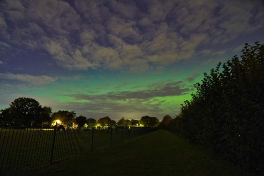 Aurora borealis also lit up the sky above Kesgrave, just outside Ipswich in Suffolk.