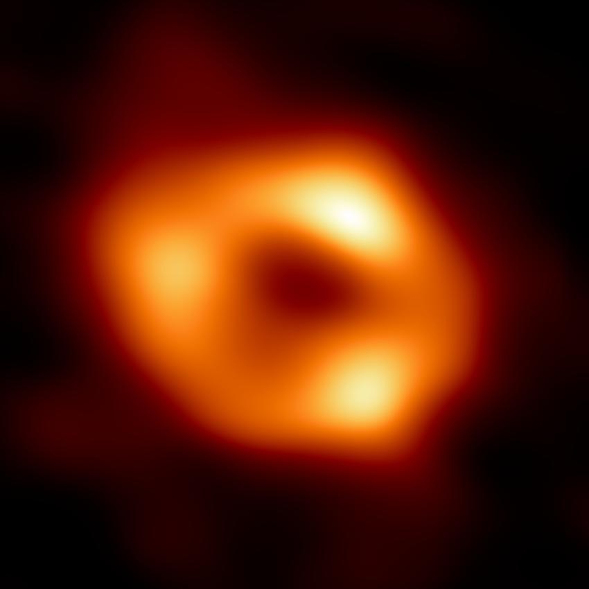 The first ever image of Sagittarius A*, the supermassive black hole at the centre of the Milky Way.