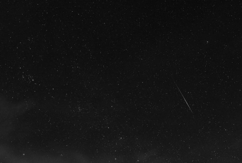 The Geminid meteor shower captured in 2017.