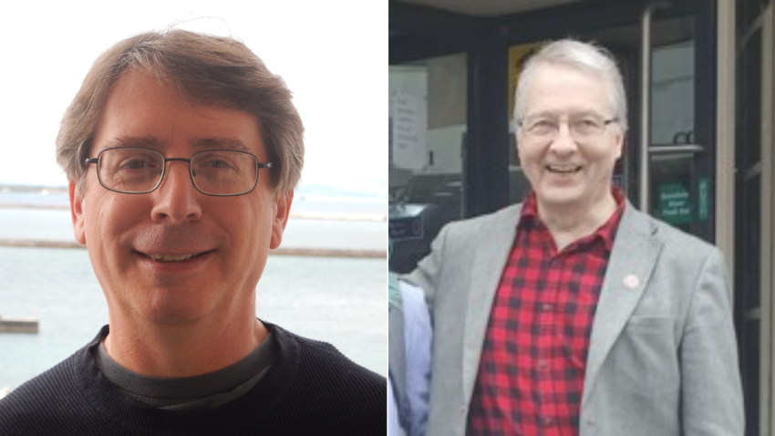 Professor Andrew Bunker (left) is the winner of the 2026 Herschel Medal and Professor Alistair Glasse (right) the Jackson-Gwilt Medal.