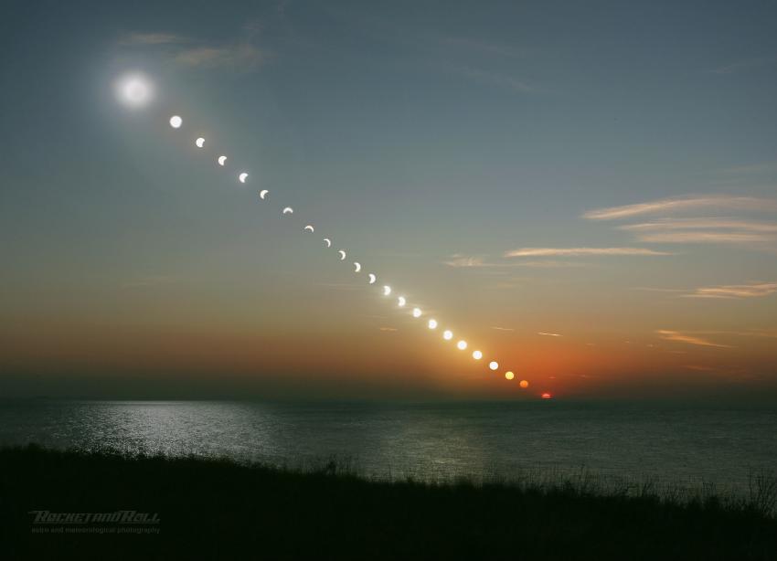 Ben Jarvis captured the full transit of the eclipse as a timelapse from a clifftop at Hunstanton in North Norfolk.