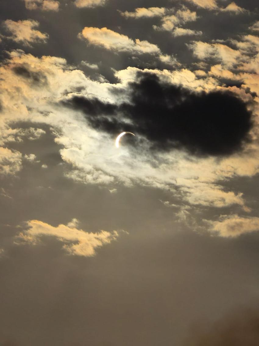 Simon MacKay got a picture of the solar eclipse over Maesteg in Wales.