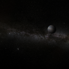 Artist's impression of a free-floating planet