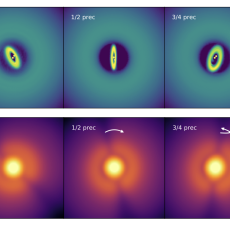 Stills from Rebecca Nealon protoplanetary disk simulation