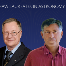 The 2022 Royal Astronomical Society Gold Medal winner Professor George Efstathiou (right) and Professor John Richard Bond (left) have jointly received the 2025 Shaw Prize in Astronomy.