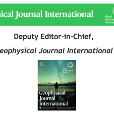 Graphic promoting a call for applications for a new Deputy Editor-in-Chief at Geophysical Journal International.