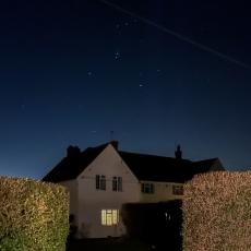 Starry night over houses in Thorington Street.