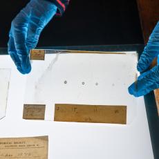 The photographic glass plates of a total solar eclipse in 1875 made during a Royal Society expedition to Siam [Thailand].