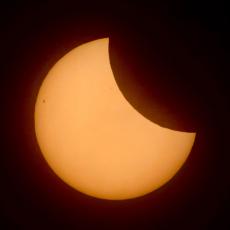 View of a partial solar eclipse
