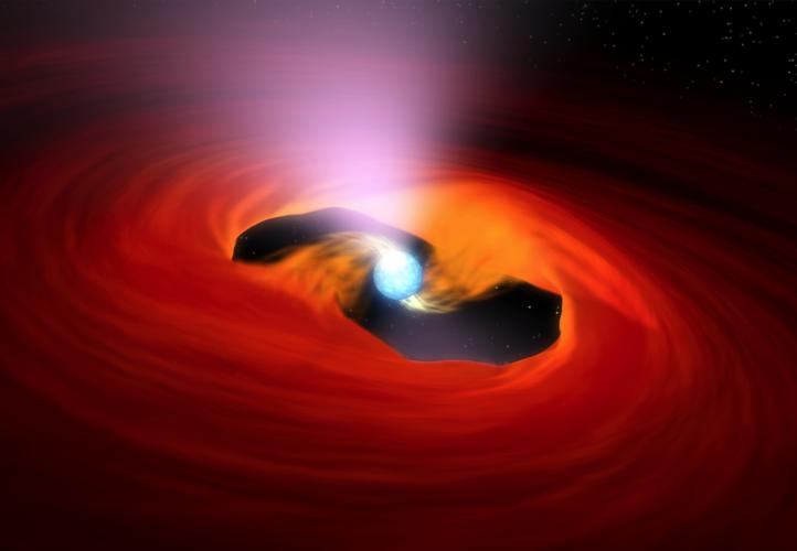 Artist's impression of an ultra-luminous X-ray pulsar