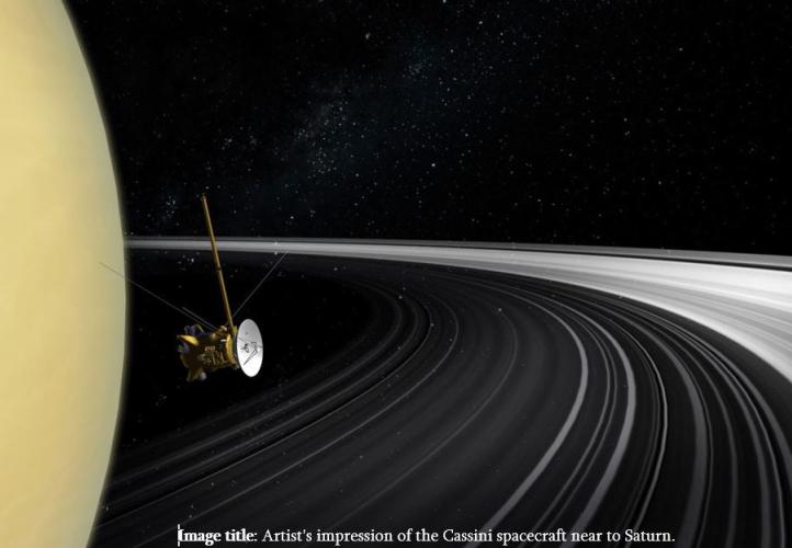Artist's impression of the Cassini spacecraft near to Saturn..JPG
