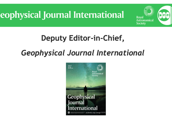 Graphic promoting a call for applications for a new Deputy Editor-in-Chief at Geophysical Journal International.