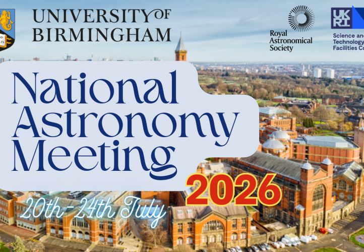 National Astronomy Meeting 2026 promo graphic.