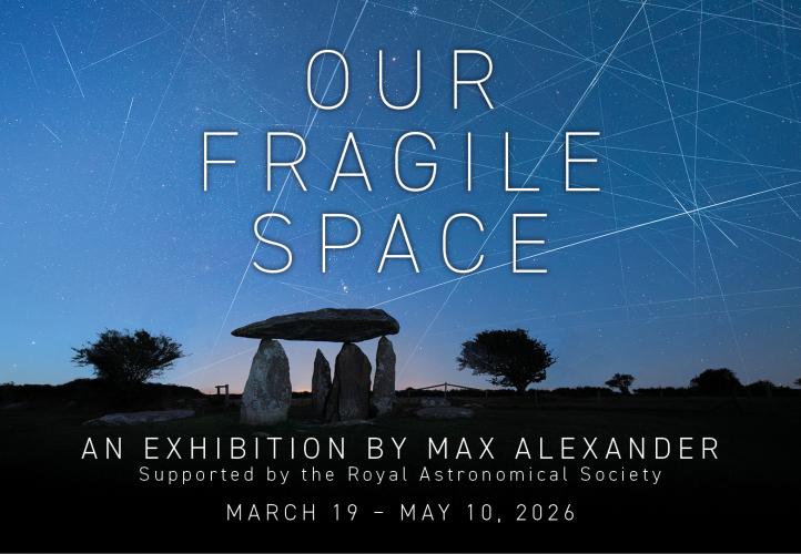 Promo graphic for Our Fragile Space, supported by the Royal Astronomical Society.