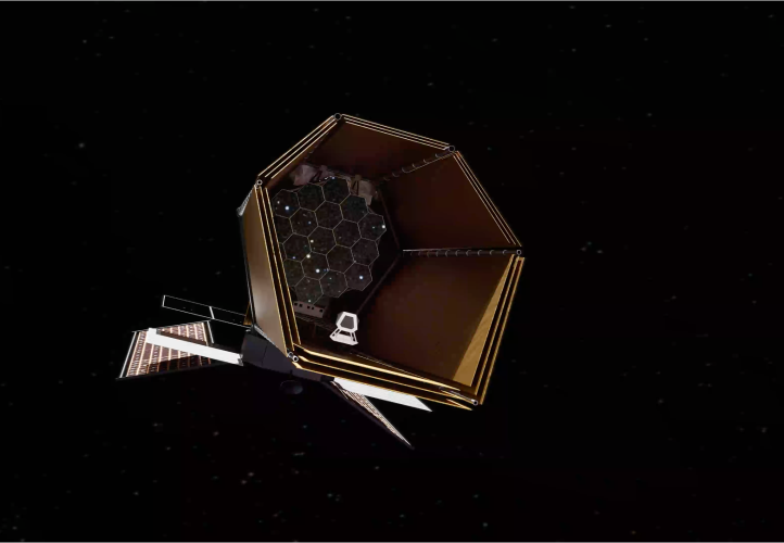 A conceptual design of the Habitable Worlds Observatory.