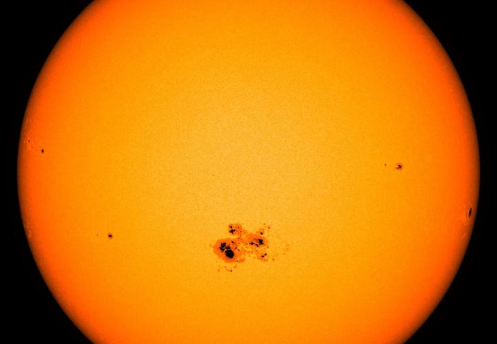 Sunspots are regions of intense magnetic activity on the Sun's surface. The number of sunspots rises and falls over the Sun's approximately 11-year activity cycle and is one of the main ways astronomers track and predict solar activity.