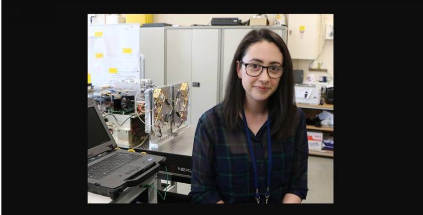 Eimear Gallagher at the Rutherford Appleton Laboratory