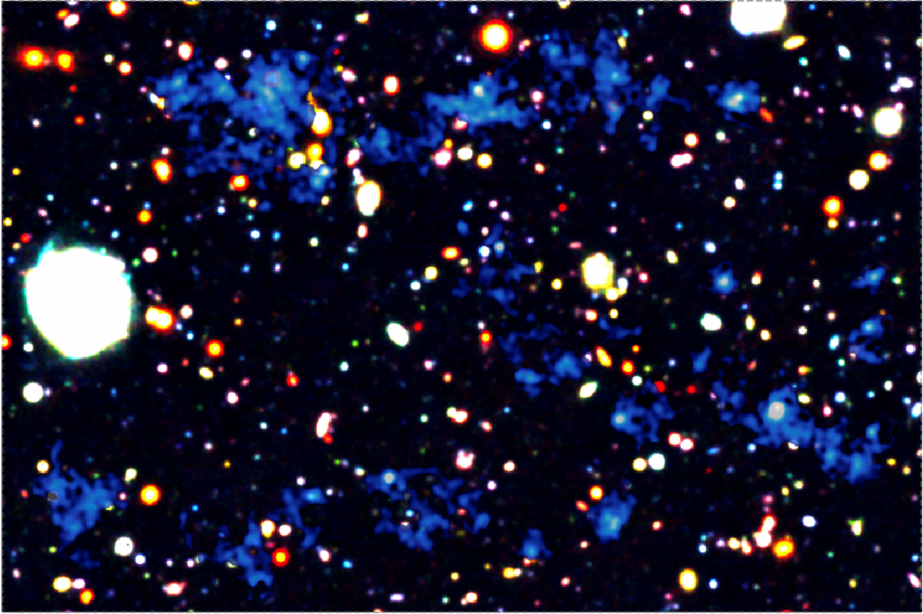 First images of the cosmic web taken with the MUSE instrument at the Very Large Telescope.