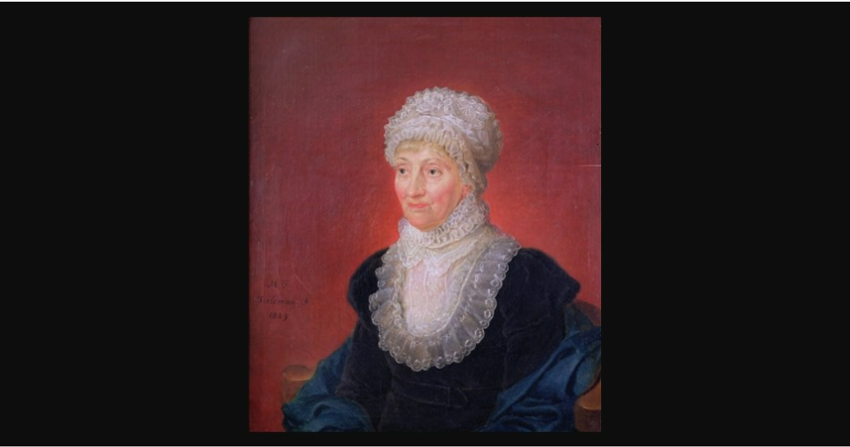 Portrait of Caroline Herschel - painted by M.Tieleman 1829