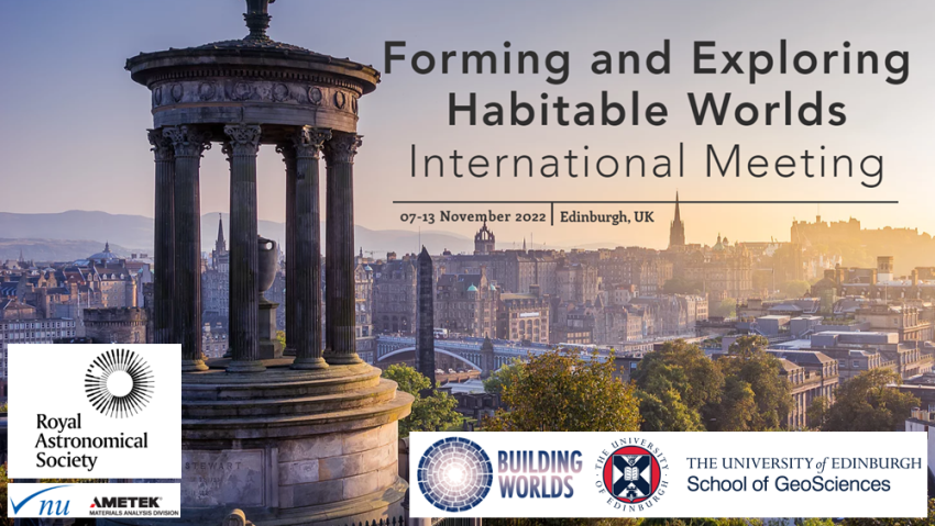 Forming and Exploring Habitable Worlds conference poster