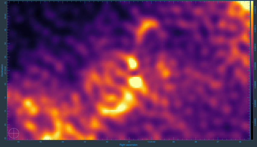 Radio image of the S-shaped precessing jet launched by the neutron star in Circinus X-1.