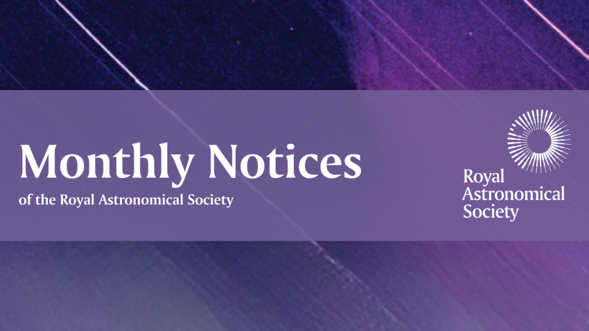 MNRAS banner and RAS logo.