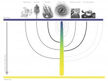 Illustration of the Milky Way's proposed merger history