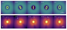 Stills from Rebecca Nealon protoplanetary disk simulation