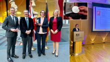 Professor Dr Heike Rauer receives the 2026 Caroline Herschel Medal at a ceremony at the British Embassy in Berlin.